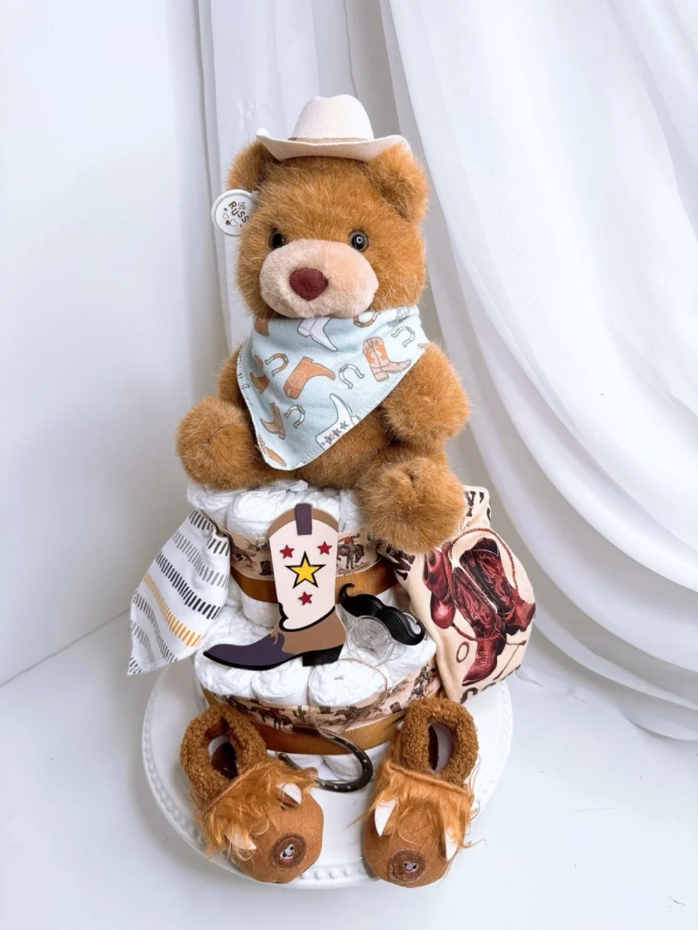 Cowboy Diaper cake, Wild West Baby Shower Gift